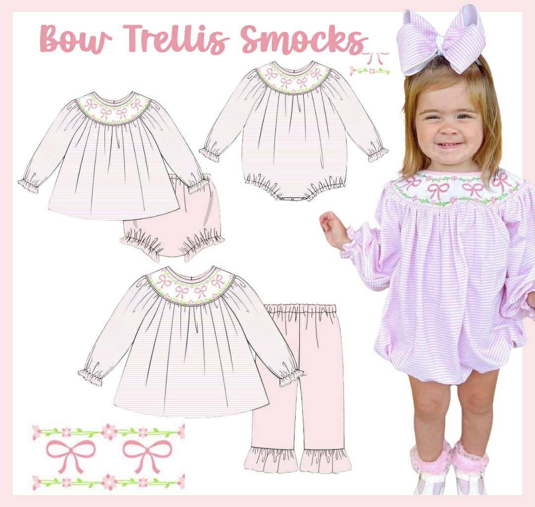 BOW TRELLIS SMOCK COLLECTION - ETA JAN