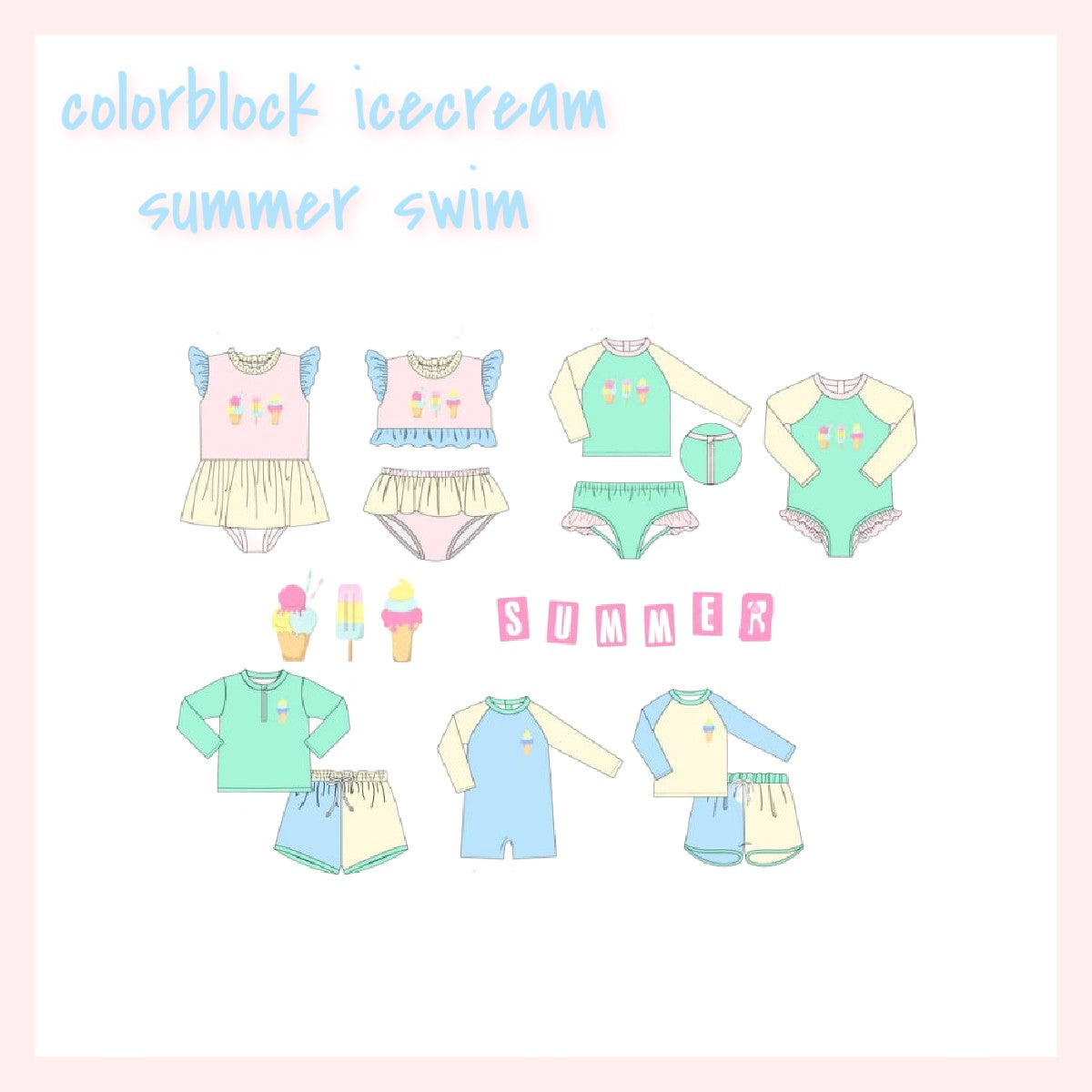 COLORBLOCK ICE CREAM CUMMER SWIM - ETA MARCH