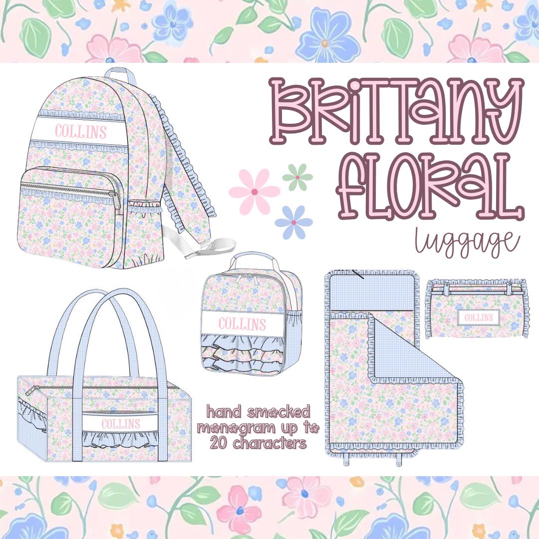 Brittany Floral Luggage Collection - ETA JULY
