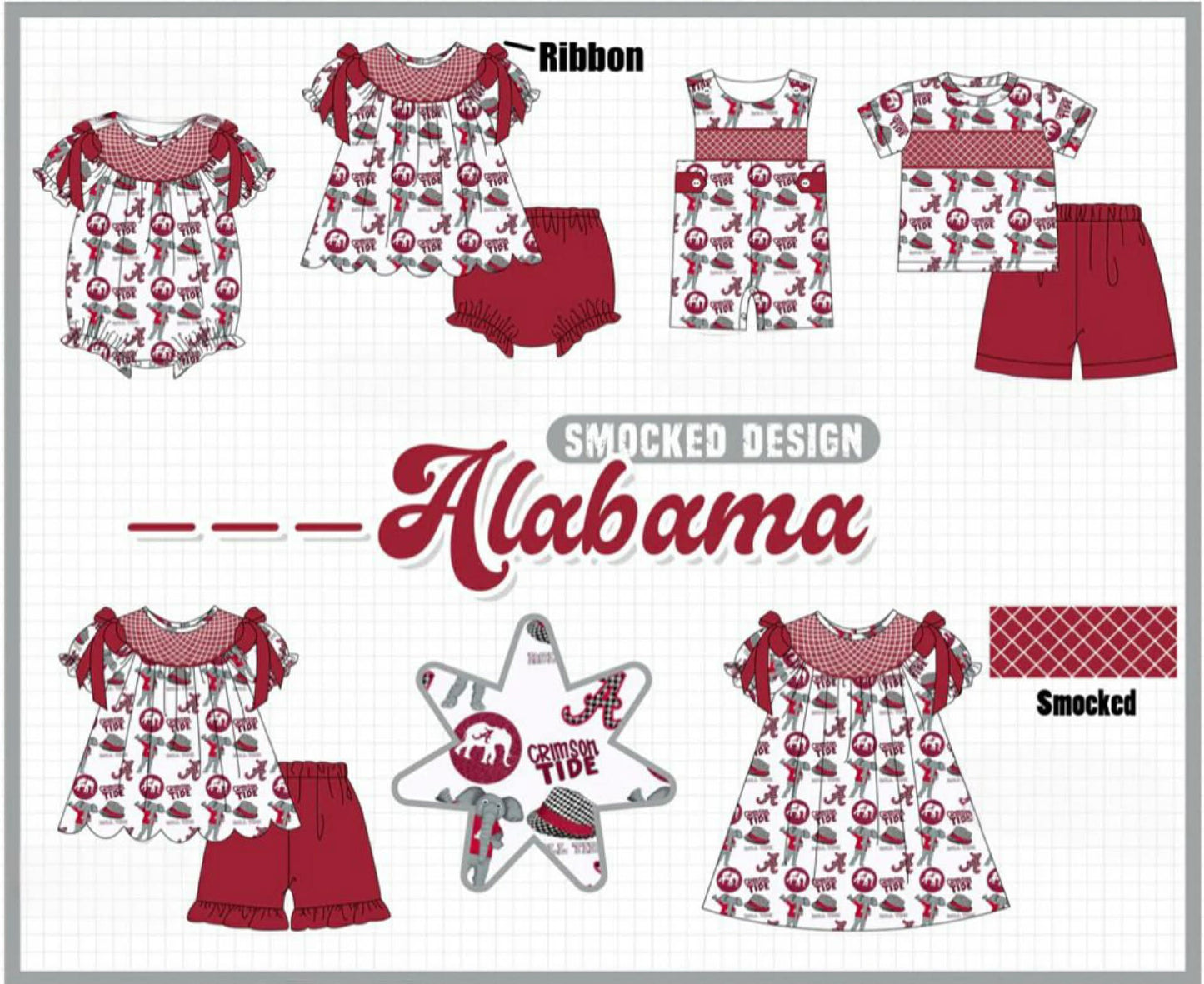 ALABAMA SMOCKED COLLECTION-ETA JULY