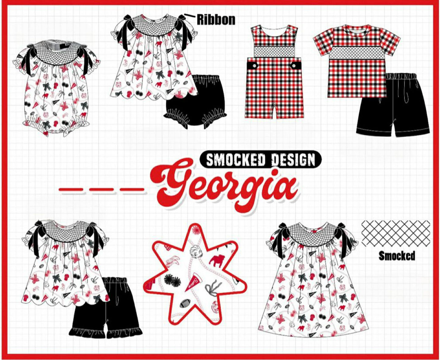 GEORGIA SMOCKED COLLECTION-ETA JULY
