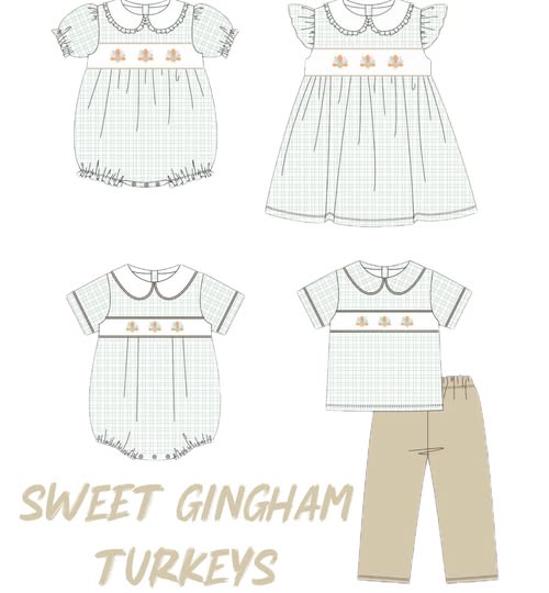 SWEET GINGHAM TURKEYS COLLECTION - ETA OCTOBER