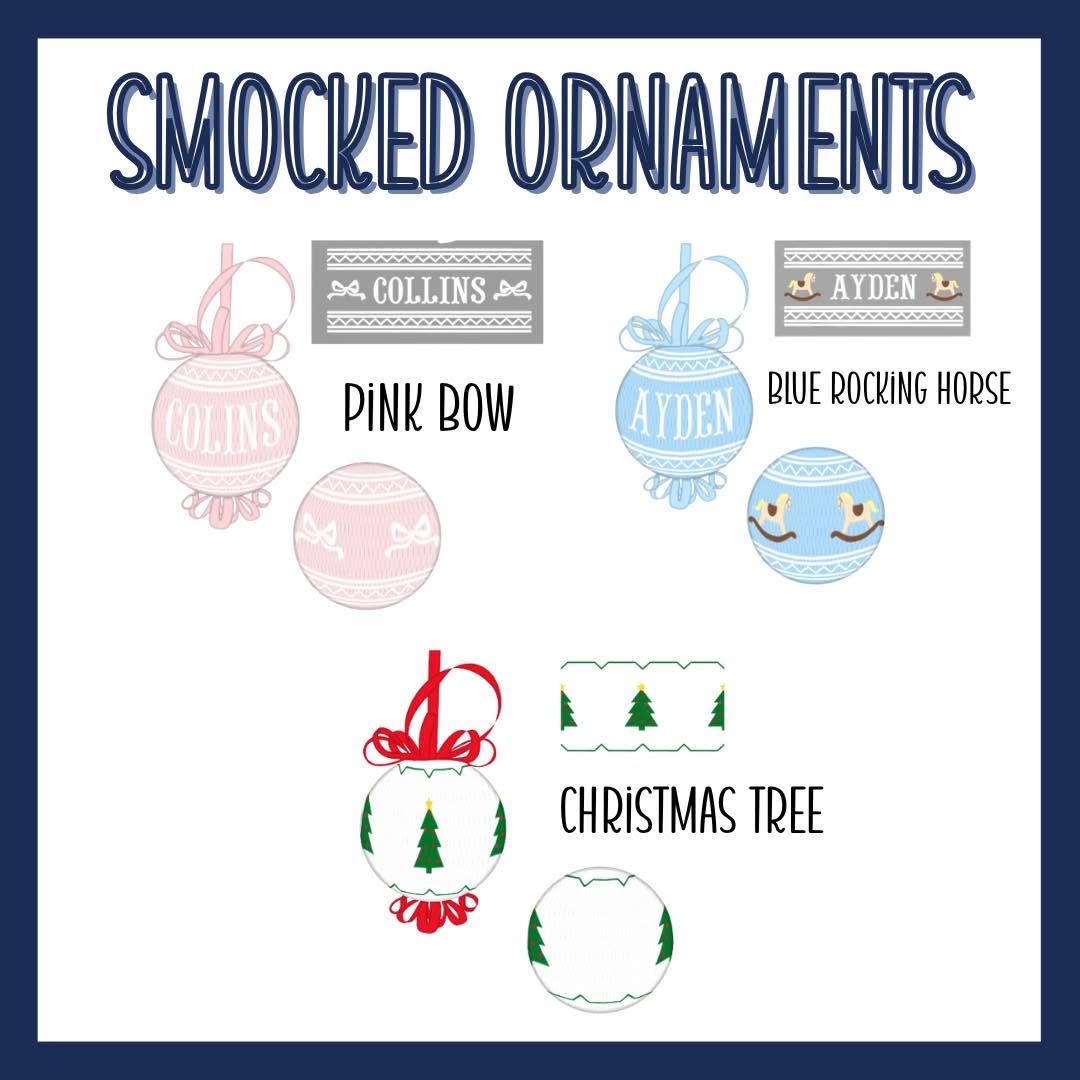 SMOCKED ORNAMENTS COLLECTION - ETA NOVEMBER