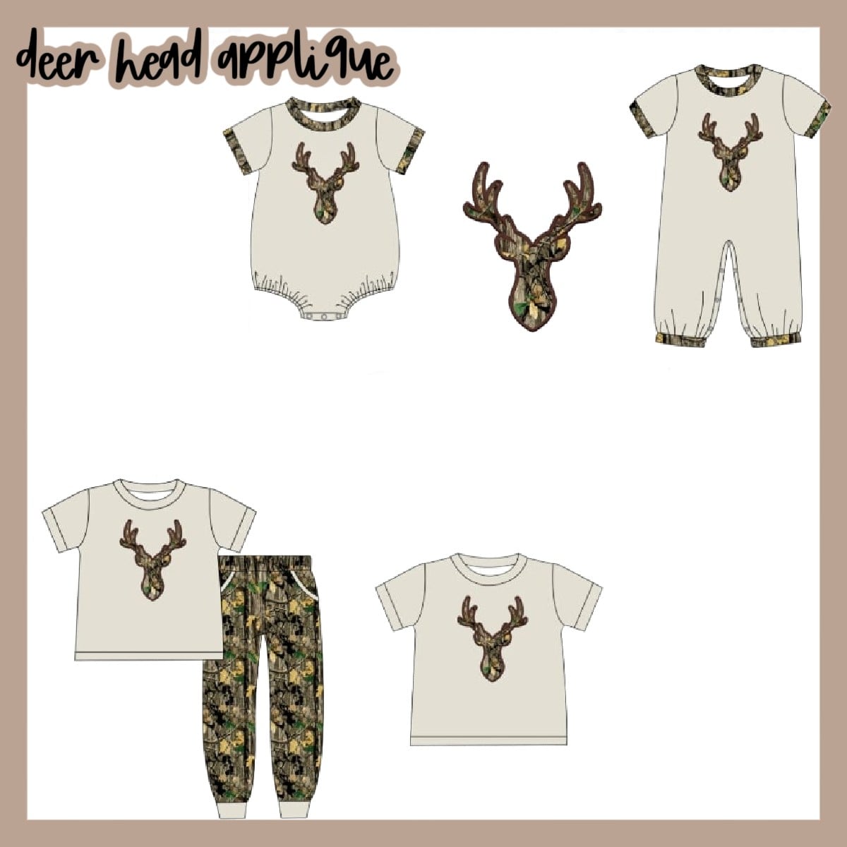 DEER HEAD APPLIQUE COLLECTION- ETA AUGUST