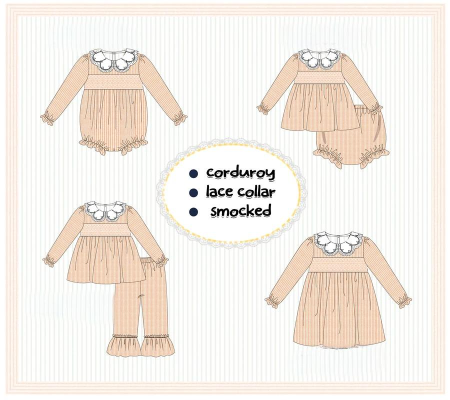COURDUORY LACE SMOCKED COLLECTION- ETA AUGUST