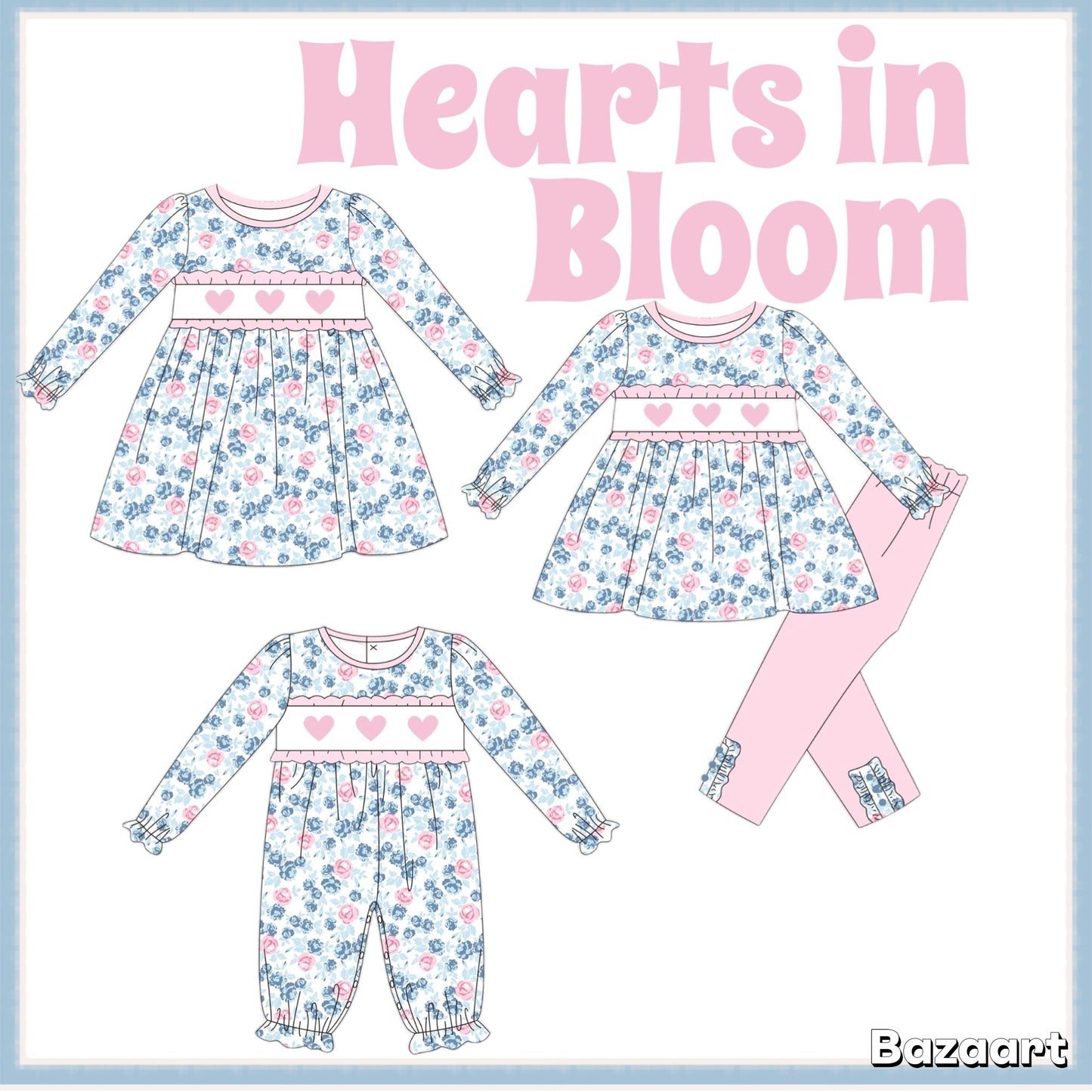 Hearts in Bloom Embroidered - ETA December