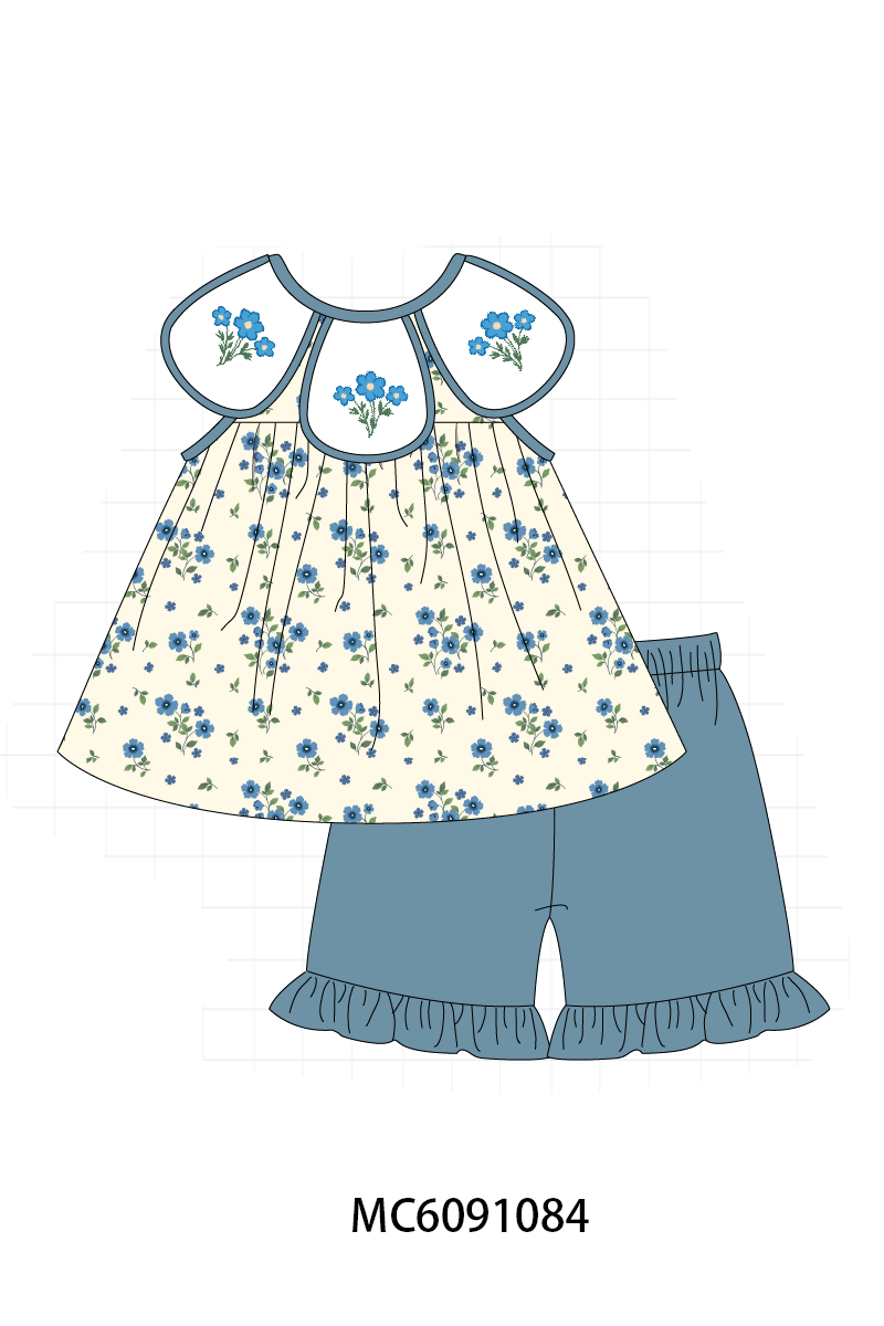 SMOCKED BLUE FLORAL COLLECTION - ETA FEB