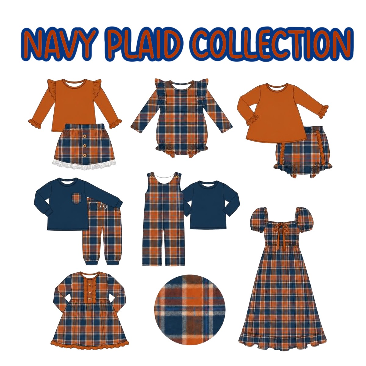 NAVY PLAID COLLECTION-ETA NOV