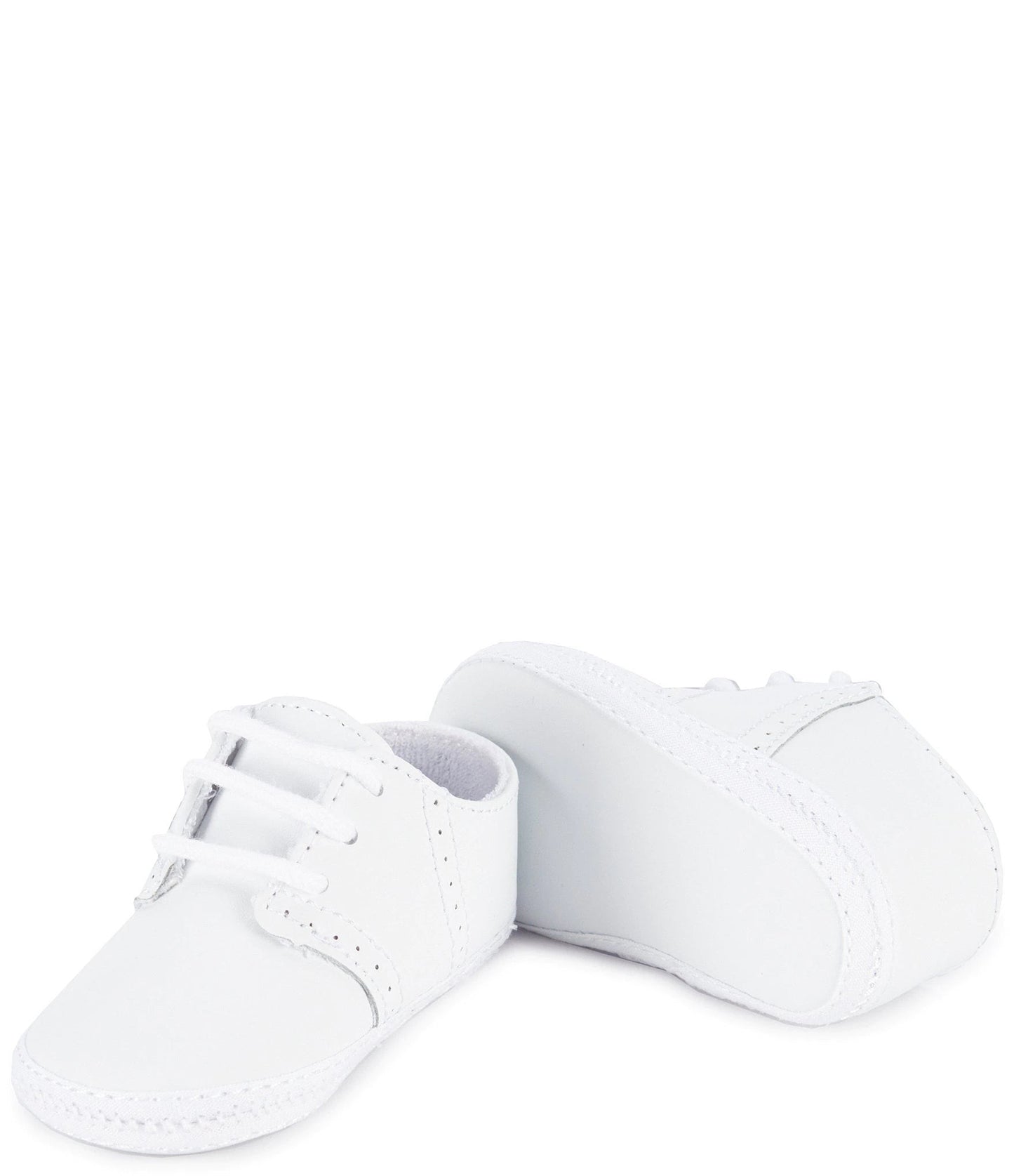 Baby White Leather Saddle Shoes- IN STOCK