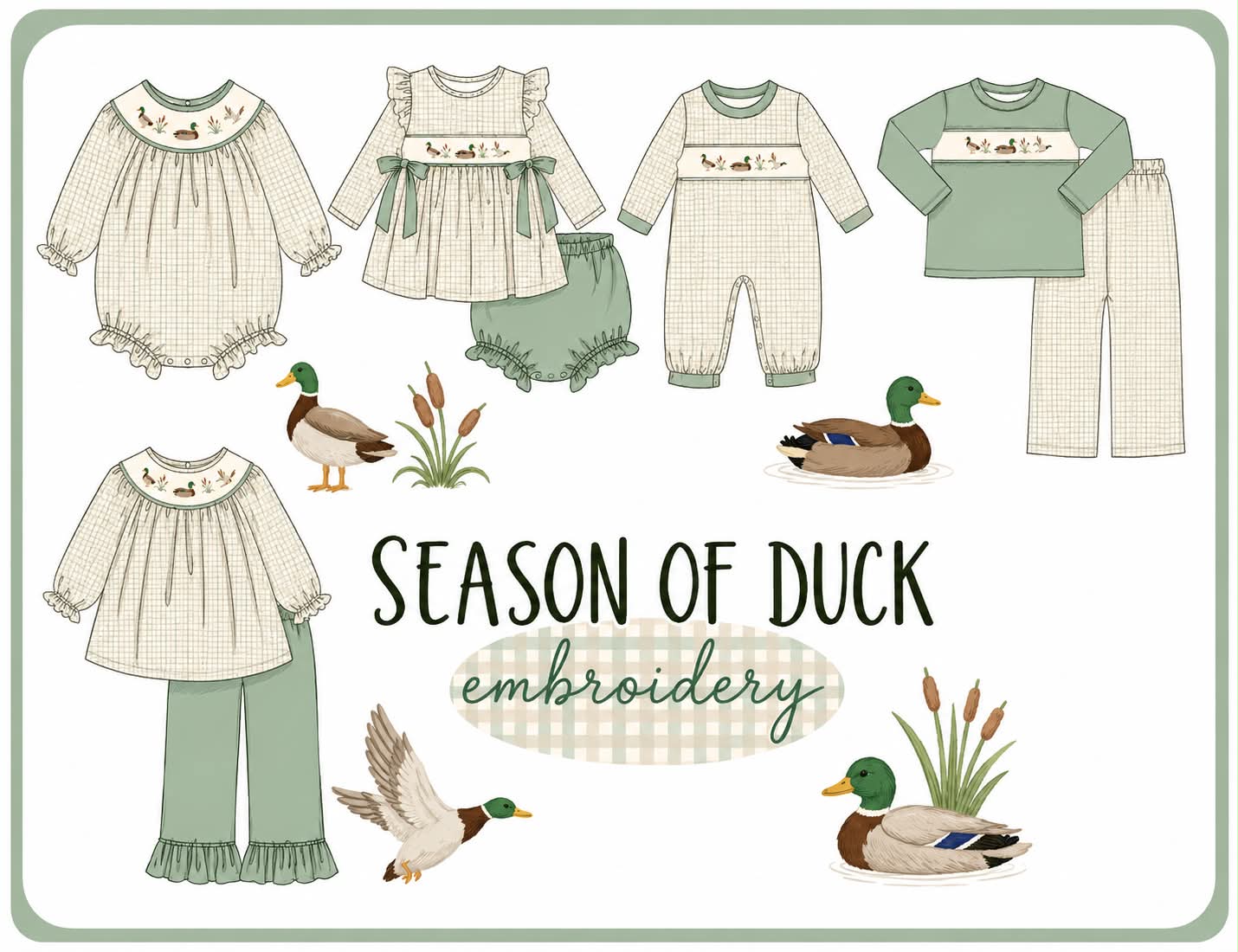 SEASON OF DUCK EMBROIDERY COLLECTION 1-ETA NOV