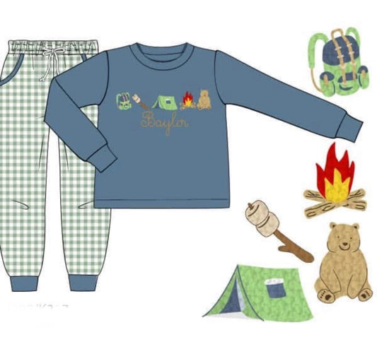 PO93 French Knot Camping Jogger Set