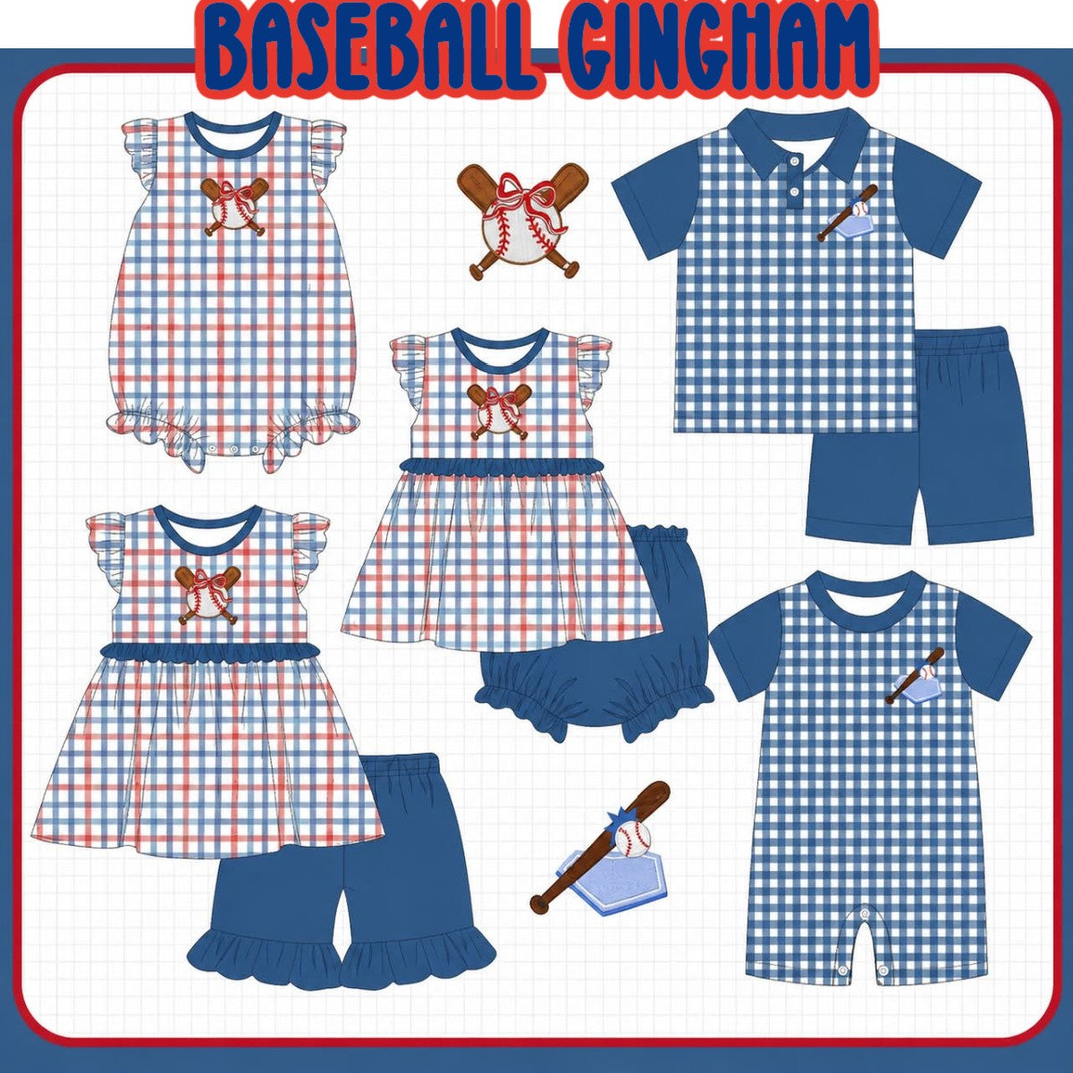 BASEBALL GINGHAM-ETA JAN