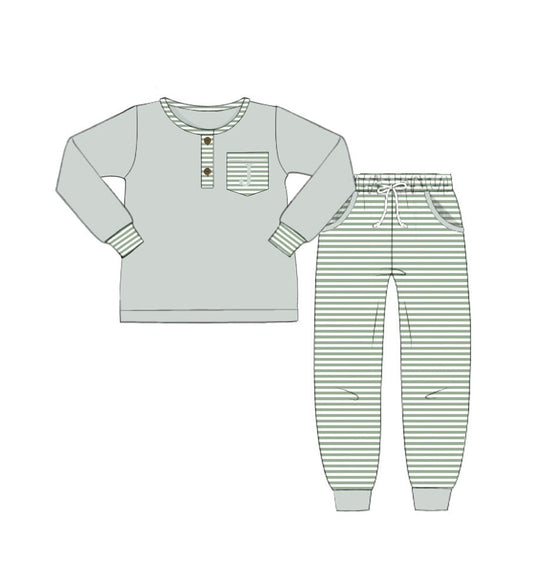 PO93 Wrenley Floral & Stripes Jogger Set