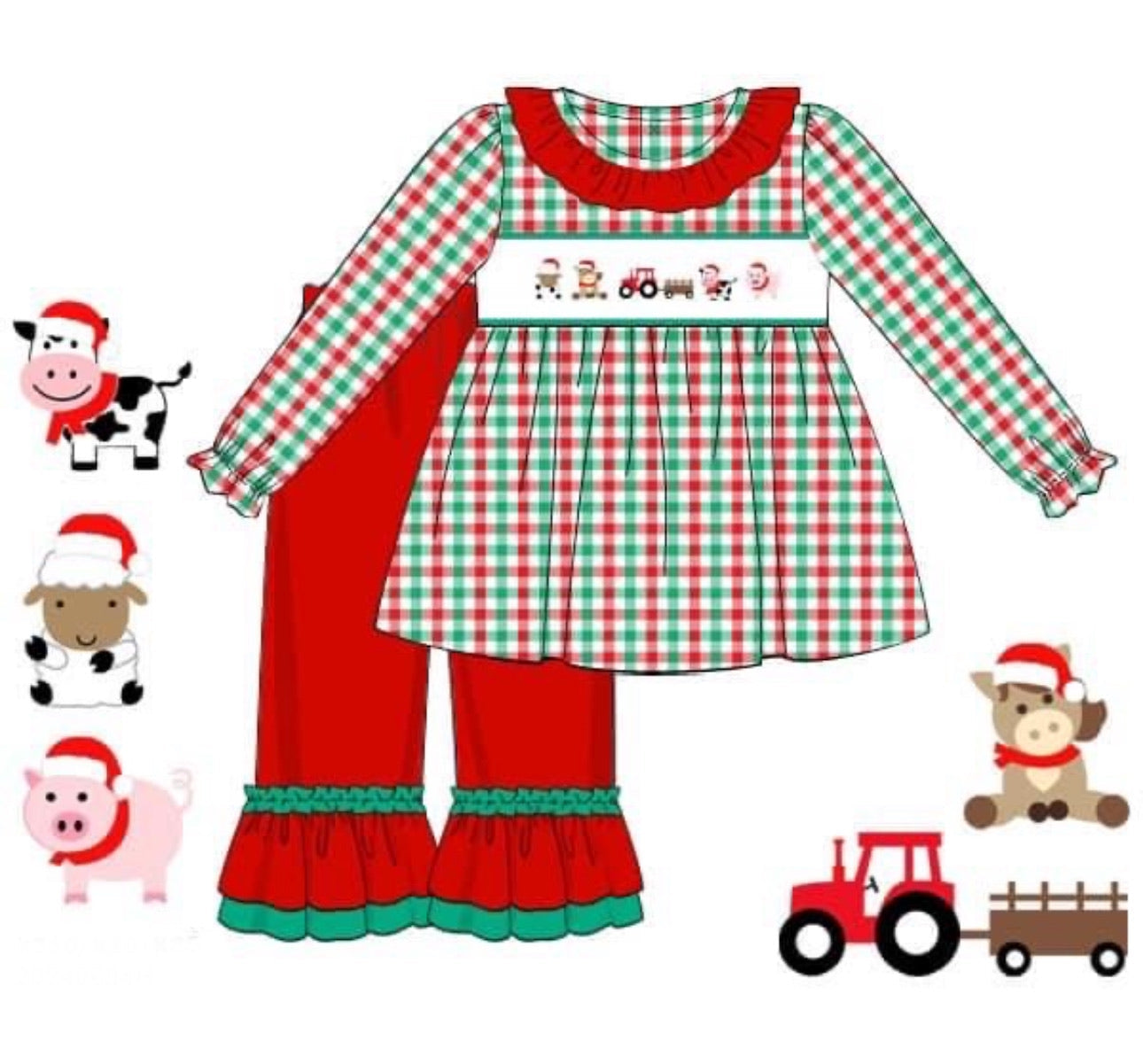 PO92 Christmas on the Farm Pant Set