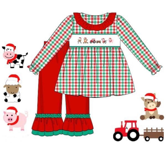 PO92 Christmas on the Farm Pant Set