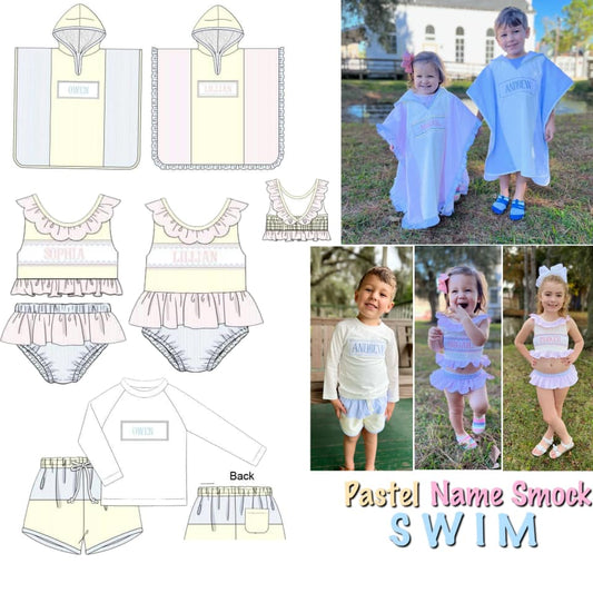 Pastel Name Smock Swim - ETA APRIL