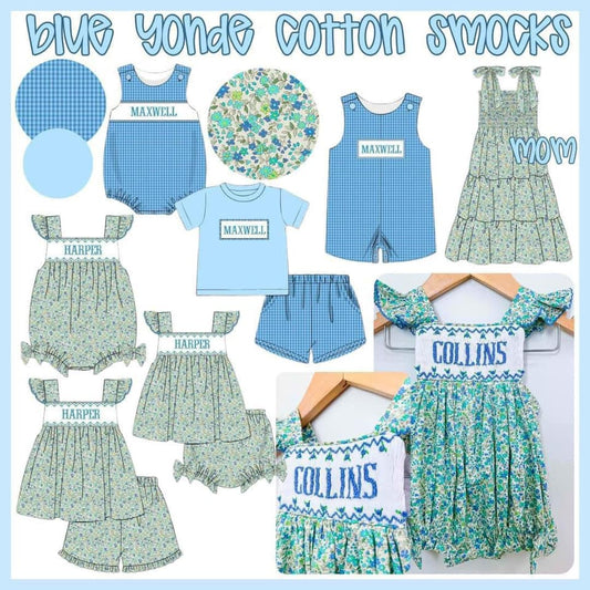 Blue Yonde Cotton Smocks - ETA LATE APRIL