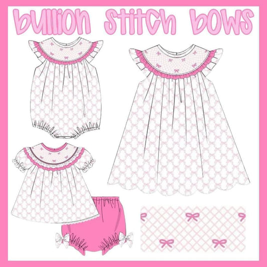 Bullion Stitch Bows  - ETA LATE APRIL