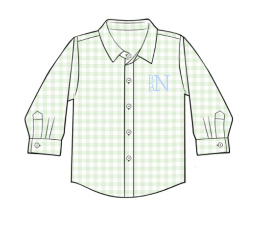 PO93 Pastel Floral & Gingham Shirt