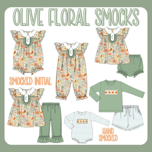 OLIVE FLORAL SMOCKS COLLECTION - ETA SEPT