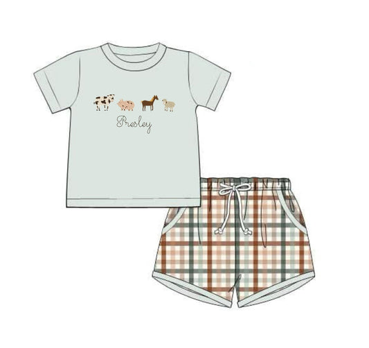 PO89 For The Boys - Fall On The Farm Short Set