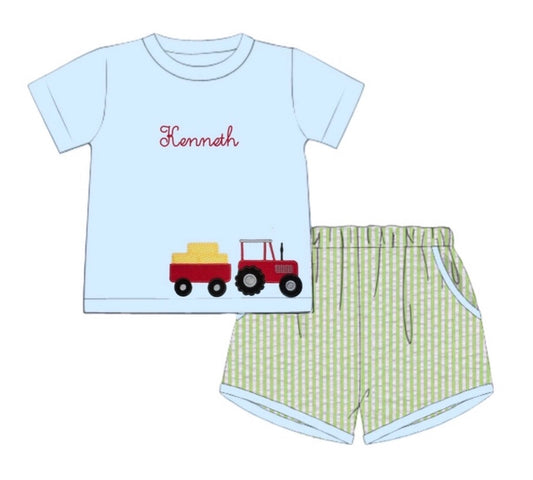 PO89 For The Boys - Tractor Ride Short Set