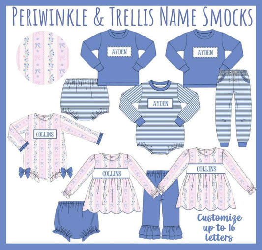 PERIWINKLE NAME SMOCK COLLECTION - ETA JAN