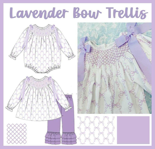 LAVENDER BOW TRELLIS COLLECTION - ETA JAN