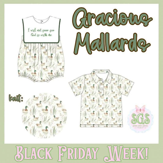 GRACIOUS MALLARDS COLLECTION - ETA MAY