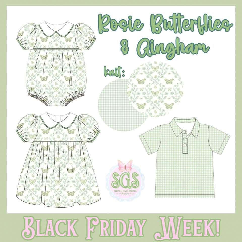 ROSIE BUTTERFLIES & GINGHAM COLLECTION - ETA MAY