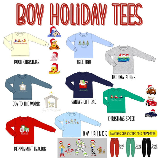 BOYS HOLIDAY TEES COLLECTION - ETA NOVEMBER