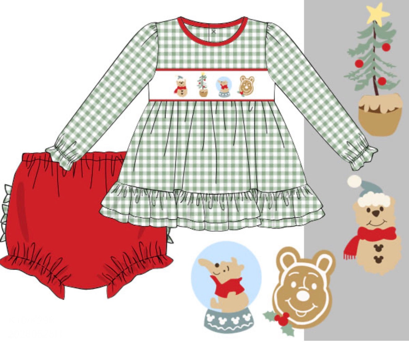 PO92 Holiday Hunny Pot Bloomer Set