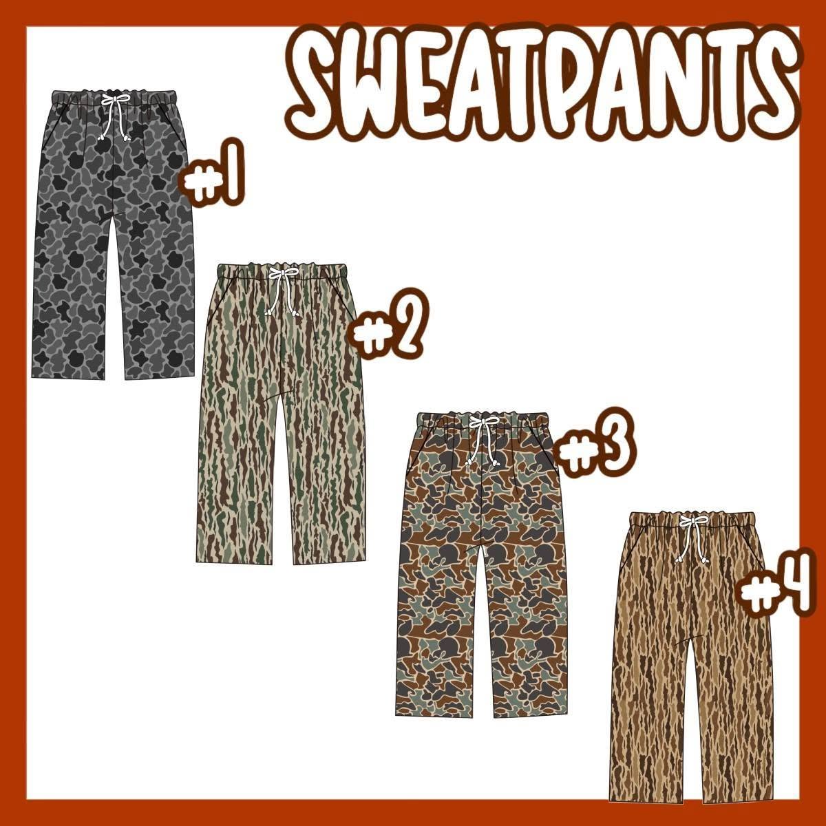KIDS CAMO SWEATPANTS-ETA EARLY JAN.