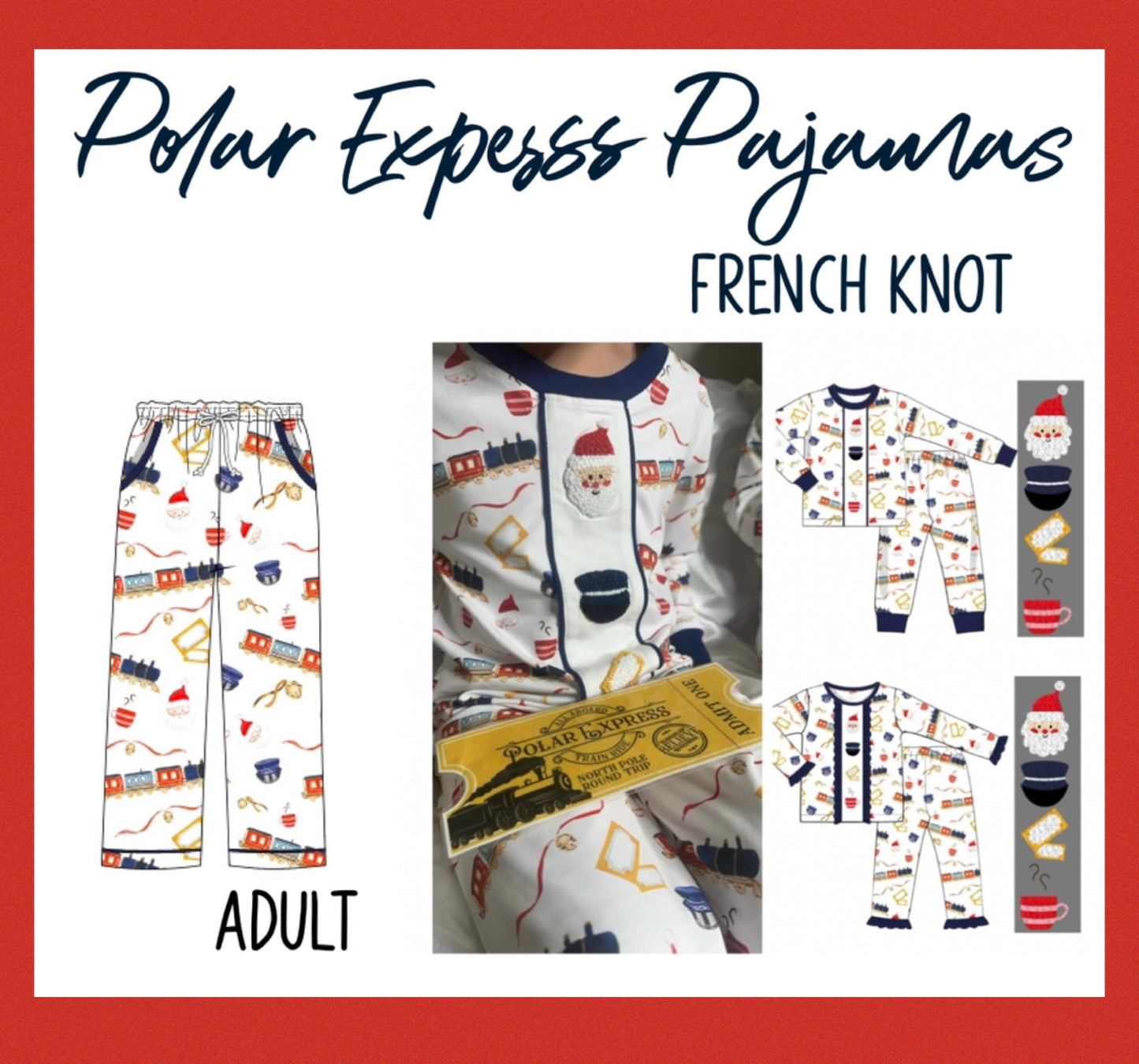 PO 11 POLAR EXPRESS PAJAMAS COLLECTION - IN STOCK