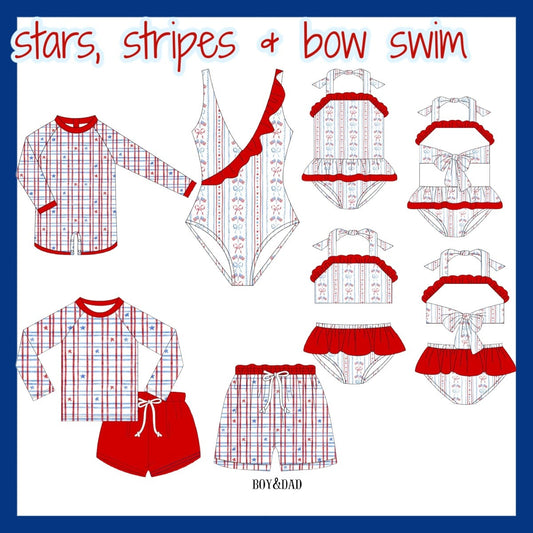 STARS, STRIPES & BOW SWIM COLLECTION - ETA APRIL