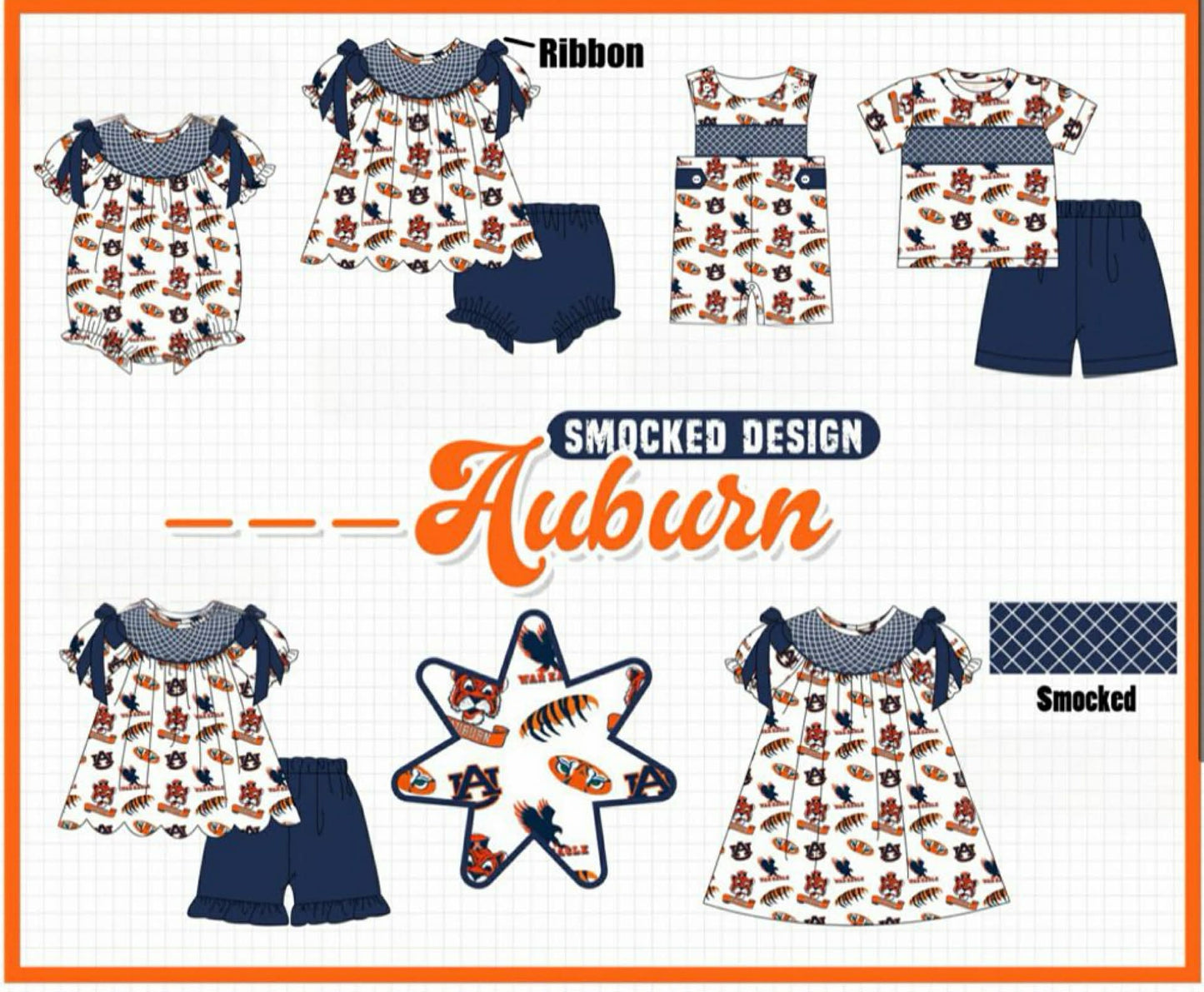 AUBURN SMOCKED COLLECTION-ETA JULY