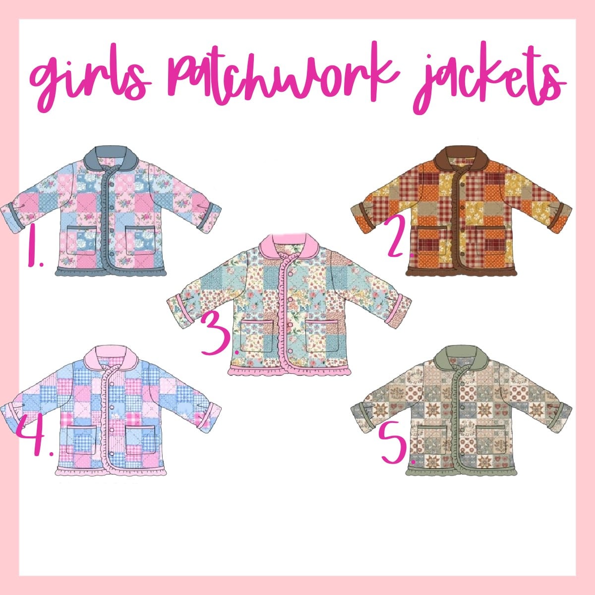 GIRLS PATCHWORK JACKETS - ETA AUGUST