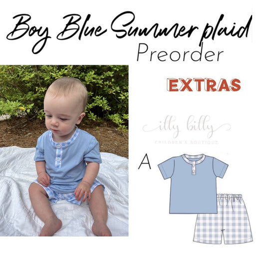 Boy Blue Summer Plaid - IN STOCK