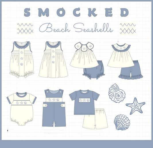 SMOCKED BEACH SEASHELLS COLLECTION - ETA FEB