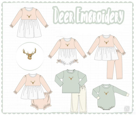 DEER EMBRODIERY COLLECTION - ETA AUGUST