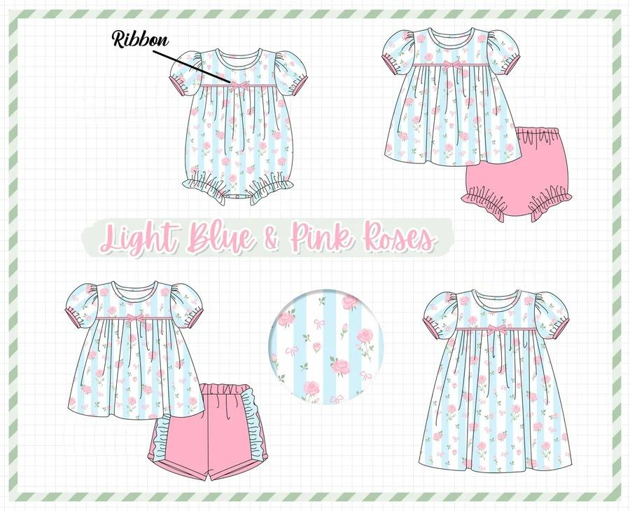 LIGHT PINK & BLUE ROSES COLLECTION - ETA FEB