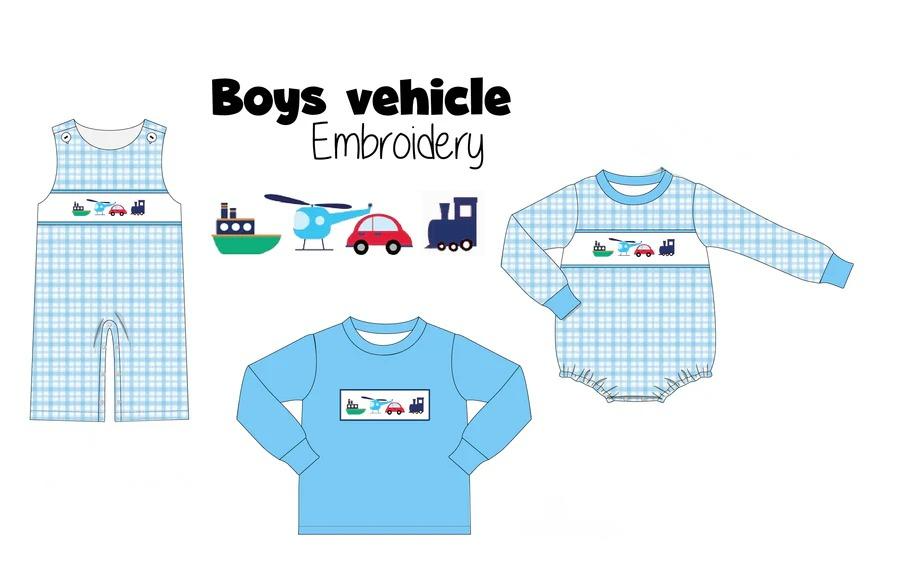 BOYS VEHICLE EMBROIDERY COLLECTION - ETA JAN