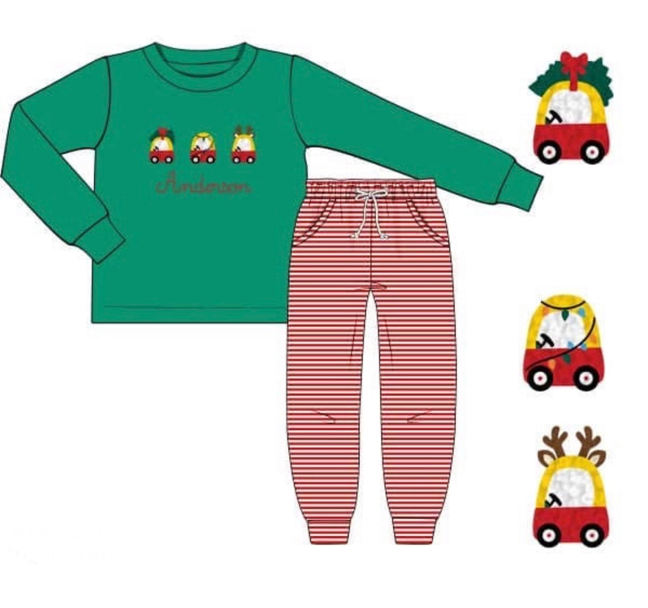 PO92 For the Boys - Christmas Coupes Jogger Set