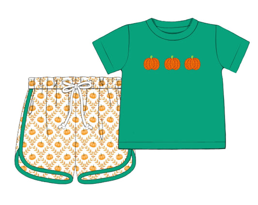 PO89 Kelly Pumpkins Boy Short Set