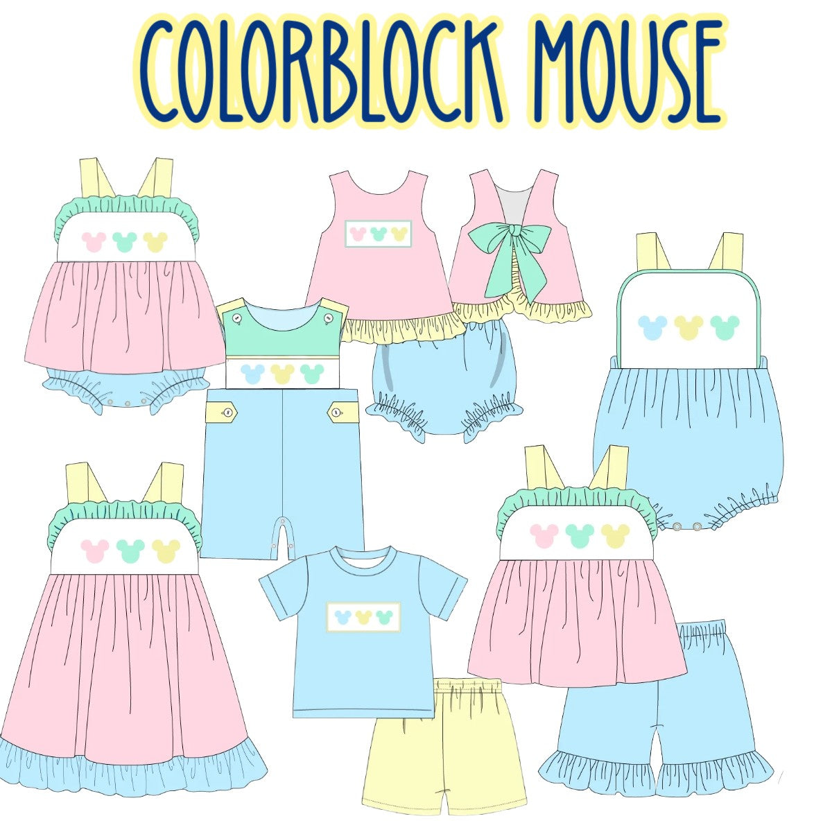 COLORBLOCK EMBRODIERY MOUSE-ETA APRIL