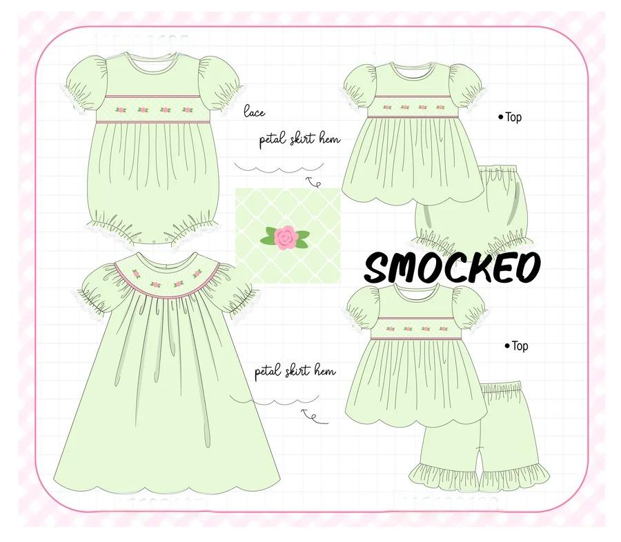 GREEN SMOCKED COLLECTION - ETA FEB