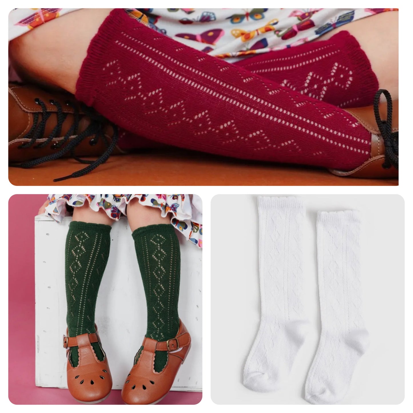 Scalloped Fancy Knee High Socks - IN STOCK