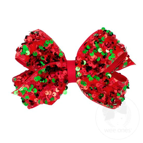 Wee Ones Medium Red & Green Sequin - IN STOCK