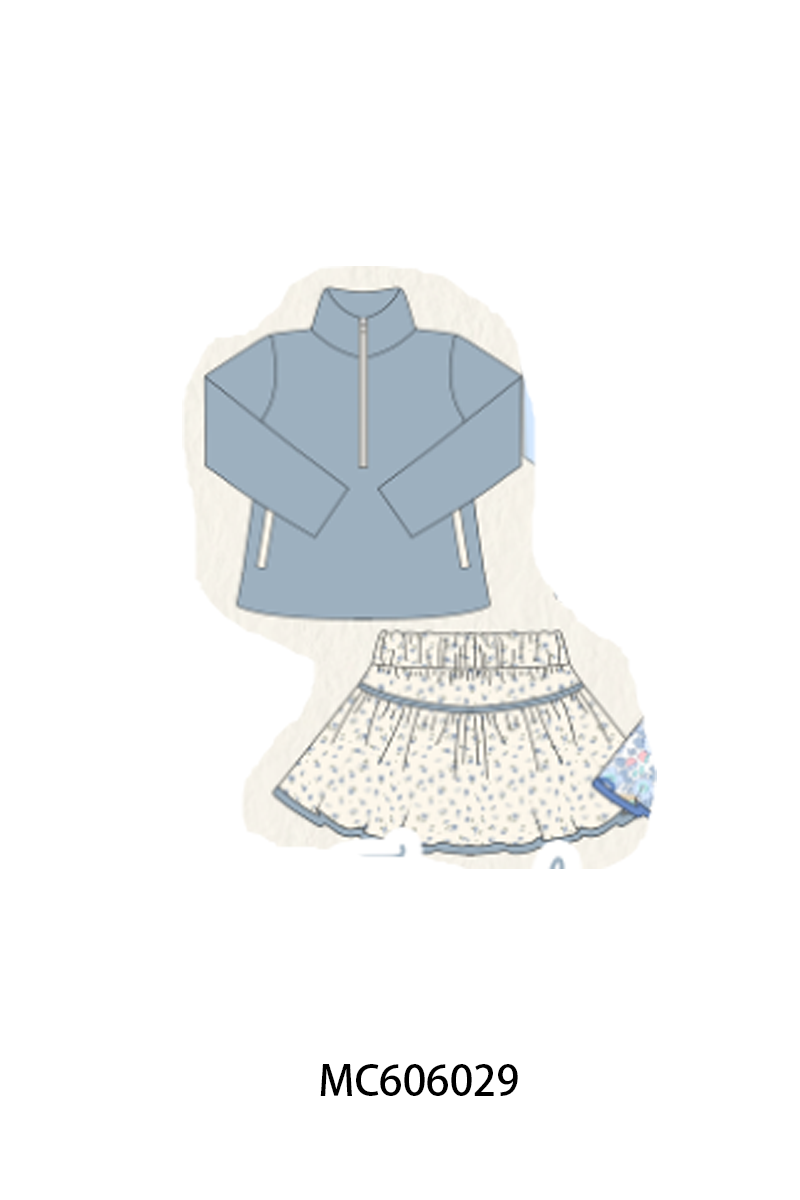 FLORAL SKIRT PULLOVER SET-ETA NOV