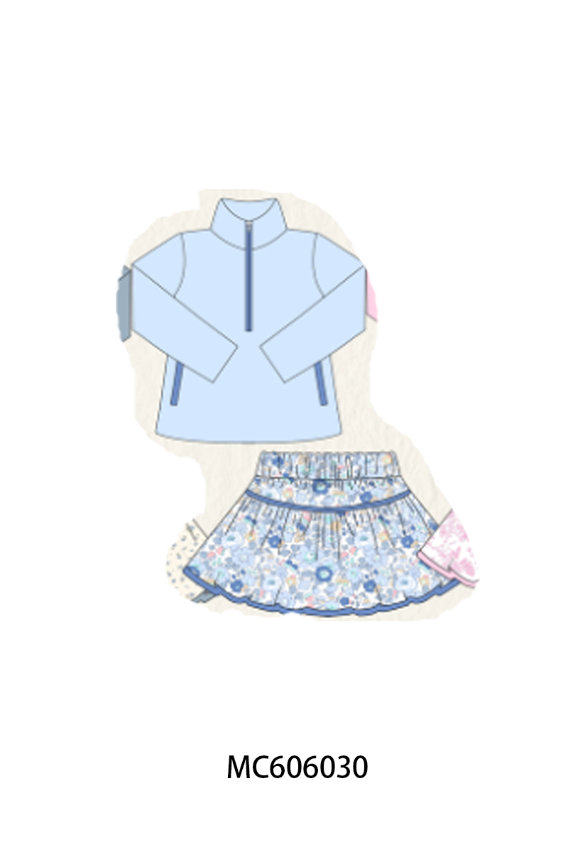 FLORAL SKIRT PULLOVER SET-ETA NOV